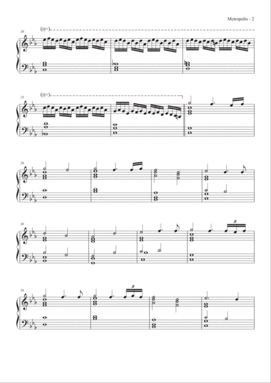 Metropolis Metropolis Piano Solo scores gallery preview page 4