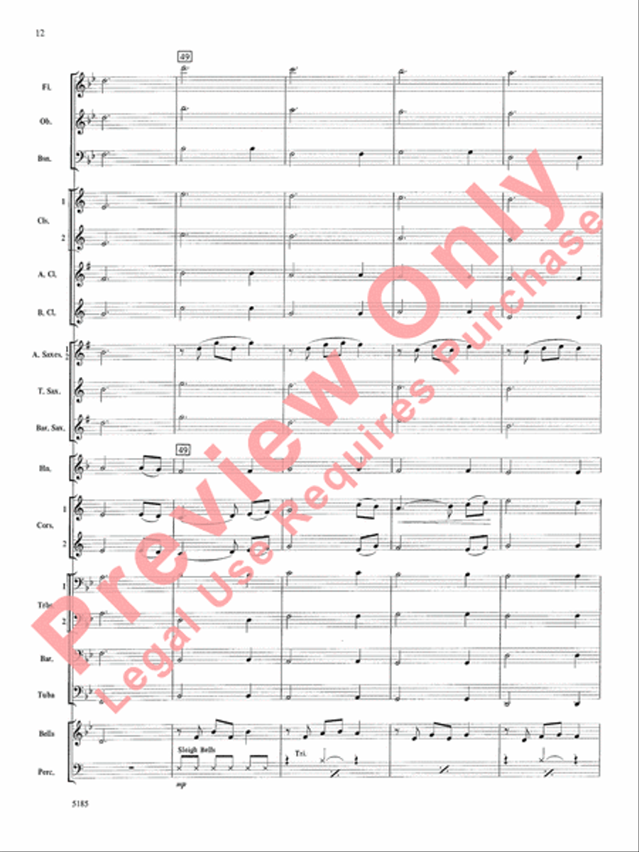 A Christmas Canon Concert Band scores gallery preview page 13