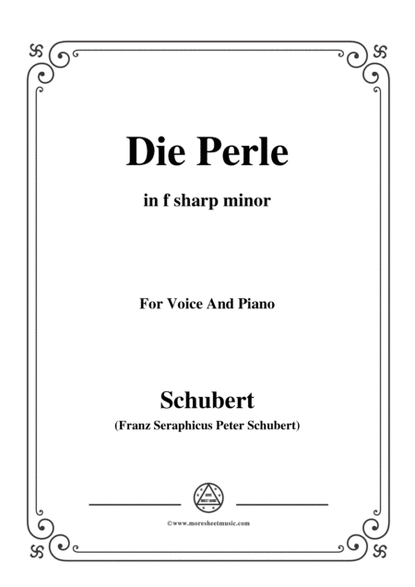 Schubert-Die Perle,in f sharp minor,D.466,for Voice and Piano image number null