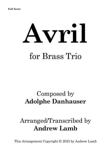 Avril (for Brass Trio) image number null