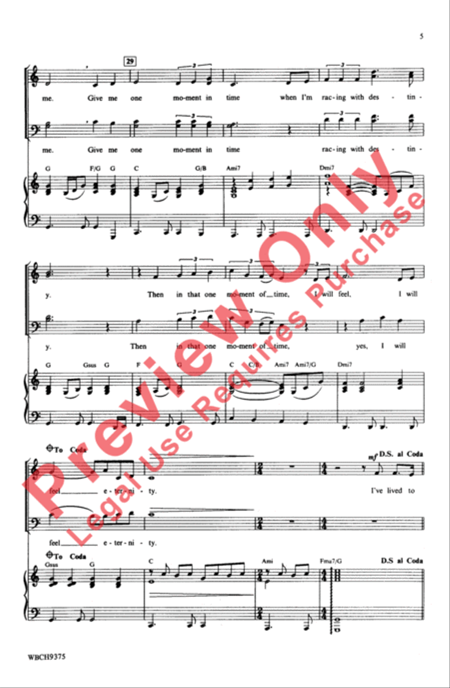 One Moment in Time 4-Part scores gallery preview page 5
