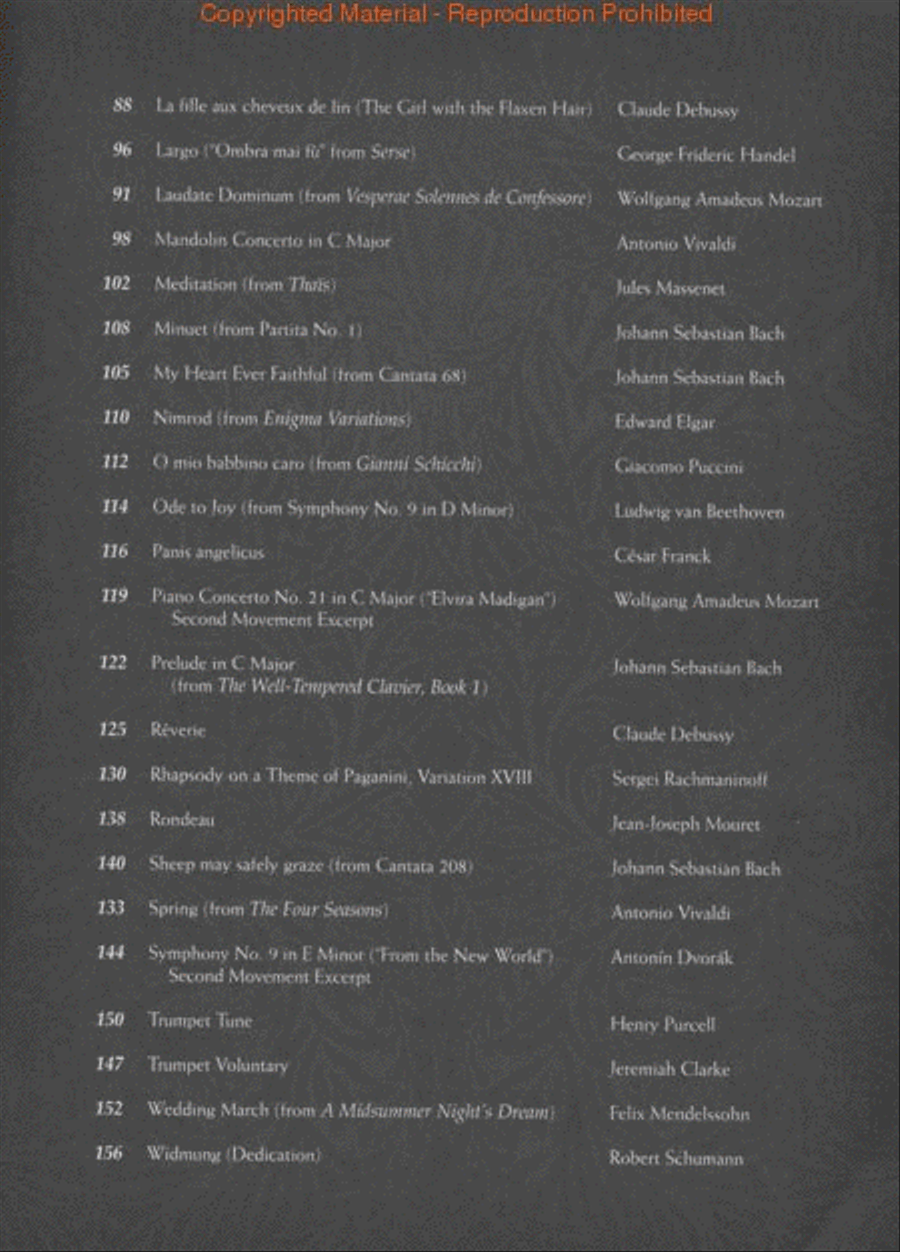 The Classical Wedding Piano Solo scores gallery preview page 3