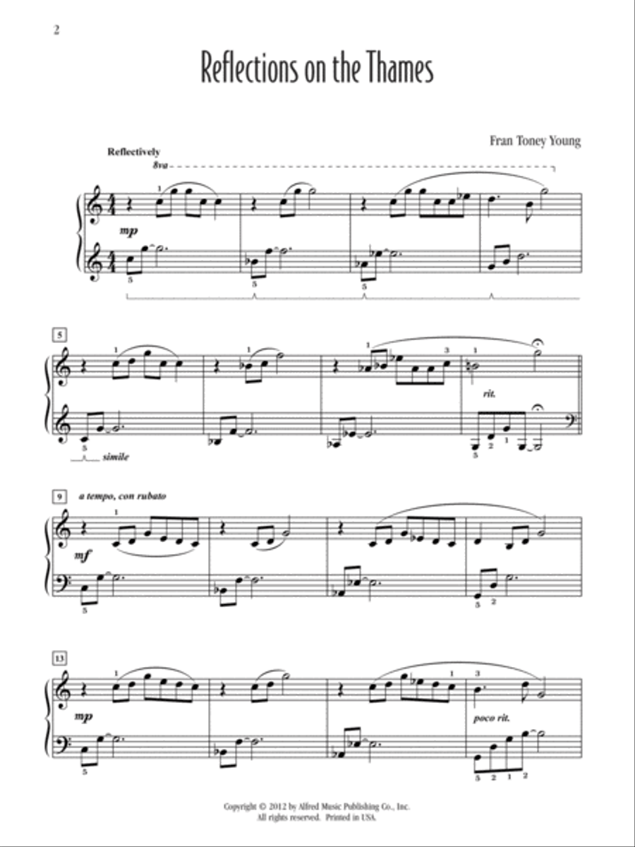 Reflection on the Thames Piano Solo scores gallery preview page 2