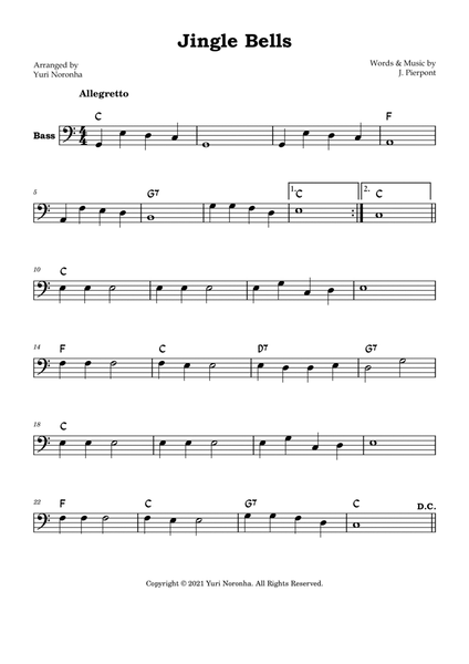 Jingle Bells - Melody for Bass image number null