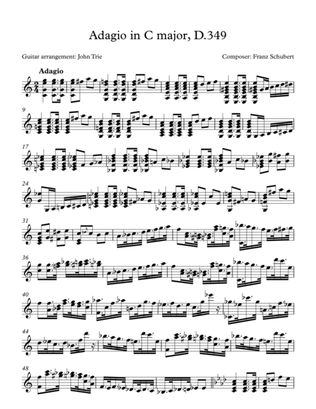 Adagio in C major, D.349