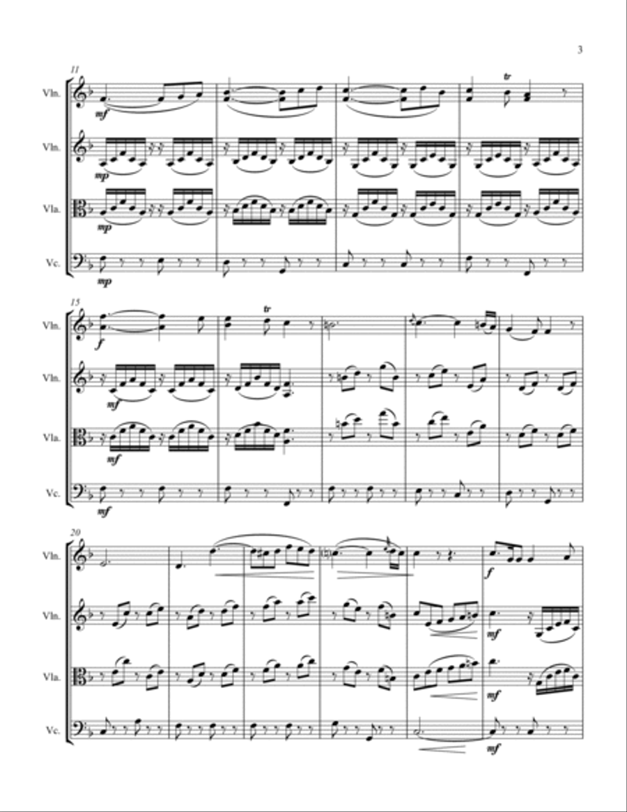 Laudate Dominum STRING TRIO (for string trio) for 2 violins and cello or violin, viola and cello Cello scores gallery preview page 5