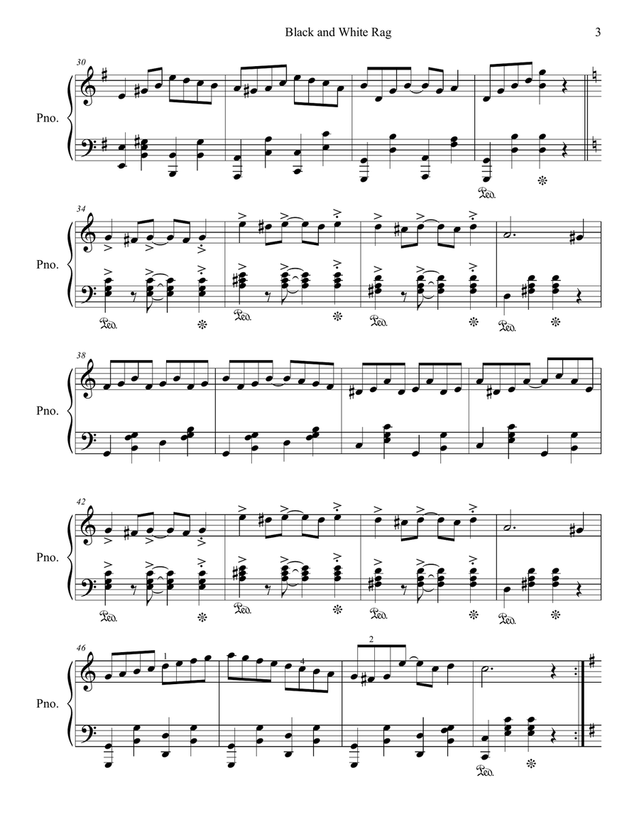 Black and White Rag Black and White Rag Piano Solo scores gallery preview page 3