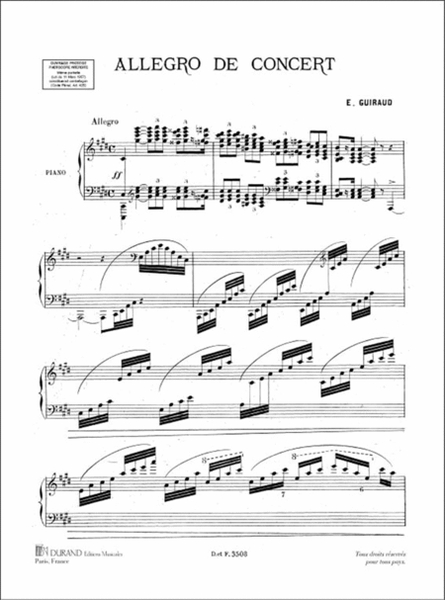 Allegro De Concert Piano