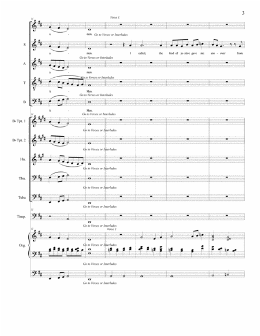 Introit for the Chrism Mass, for SATB, Orchestra, Organ and Congregation 4-Part scores gallery preview page 3