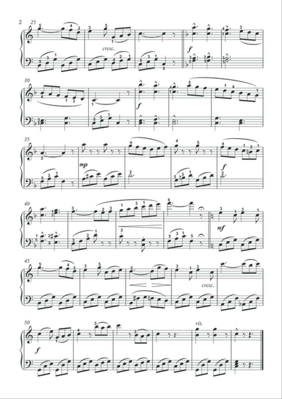 Piano solo pieces of 19th Century Easy Piano scores gallery preview page 3