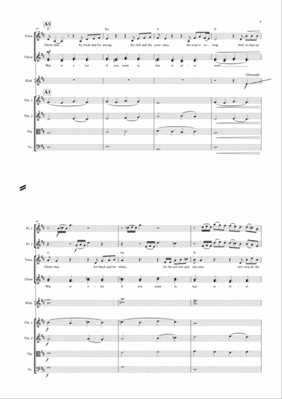 Happy Xmas (War Is Over) Happy Xmas (War Is Over) SSA scores gallery preview page 5