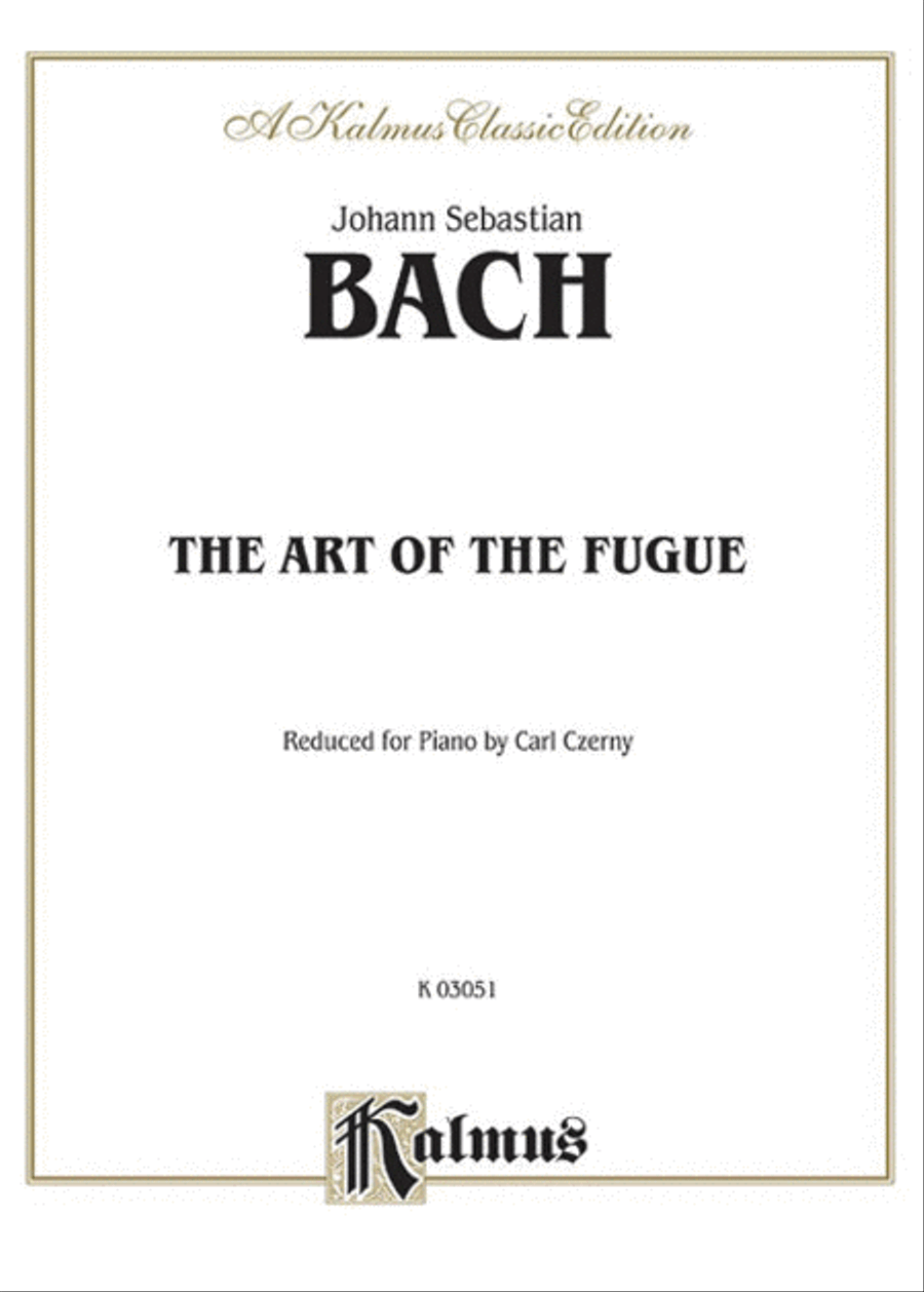 The Art of the Fugue Piano Solo scores gallery preview page 1