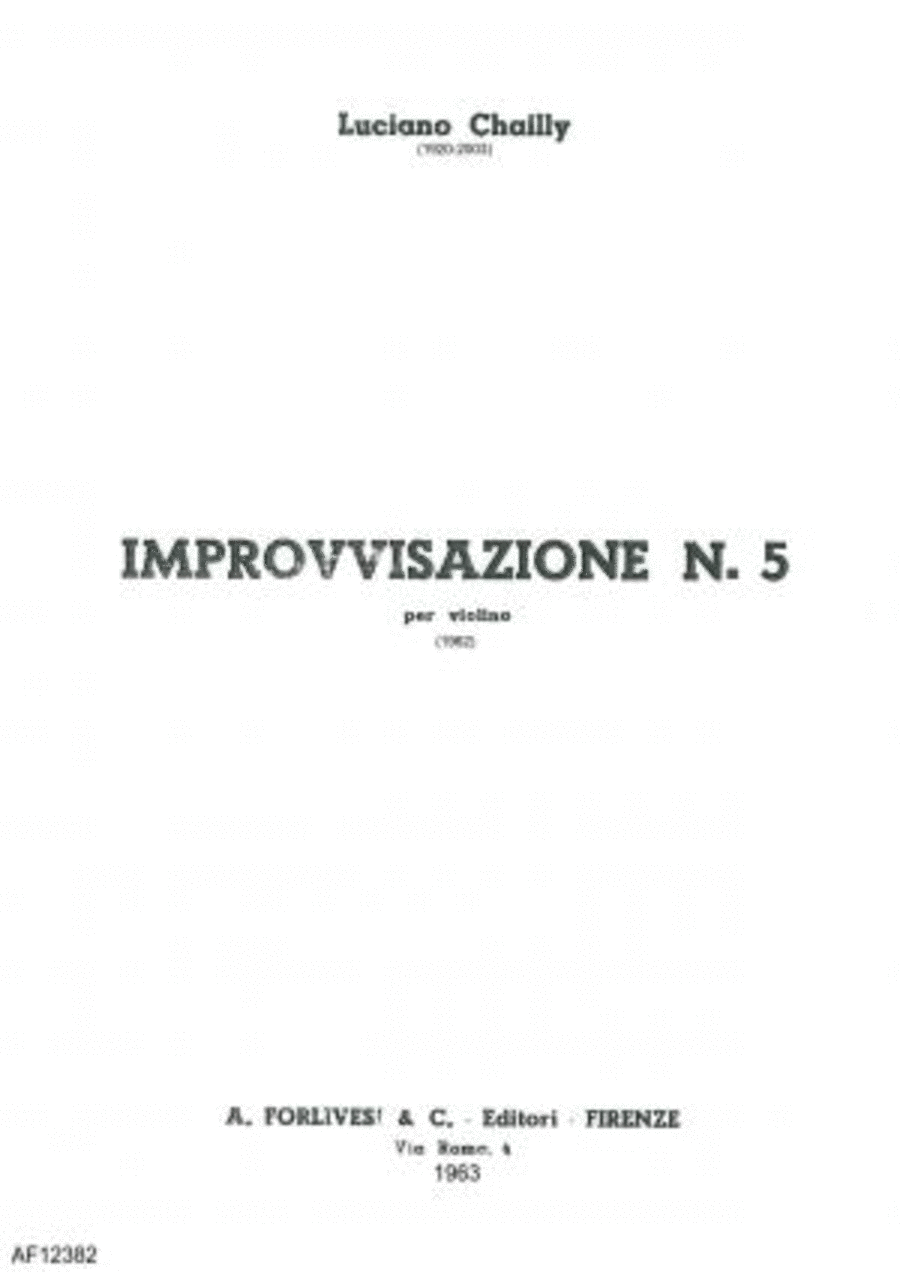 Improvvisazione no. 5 Violin Solo scores gallery preview page 1