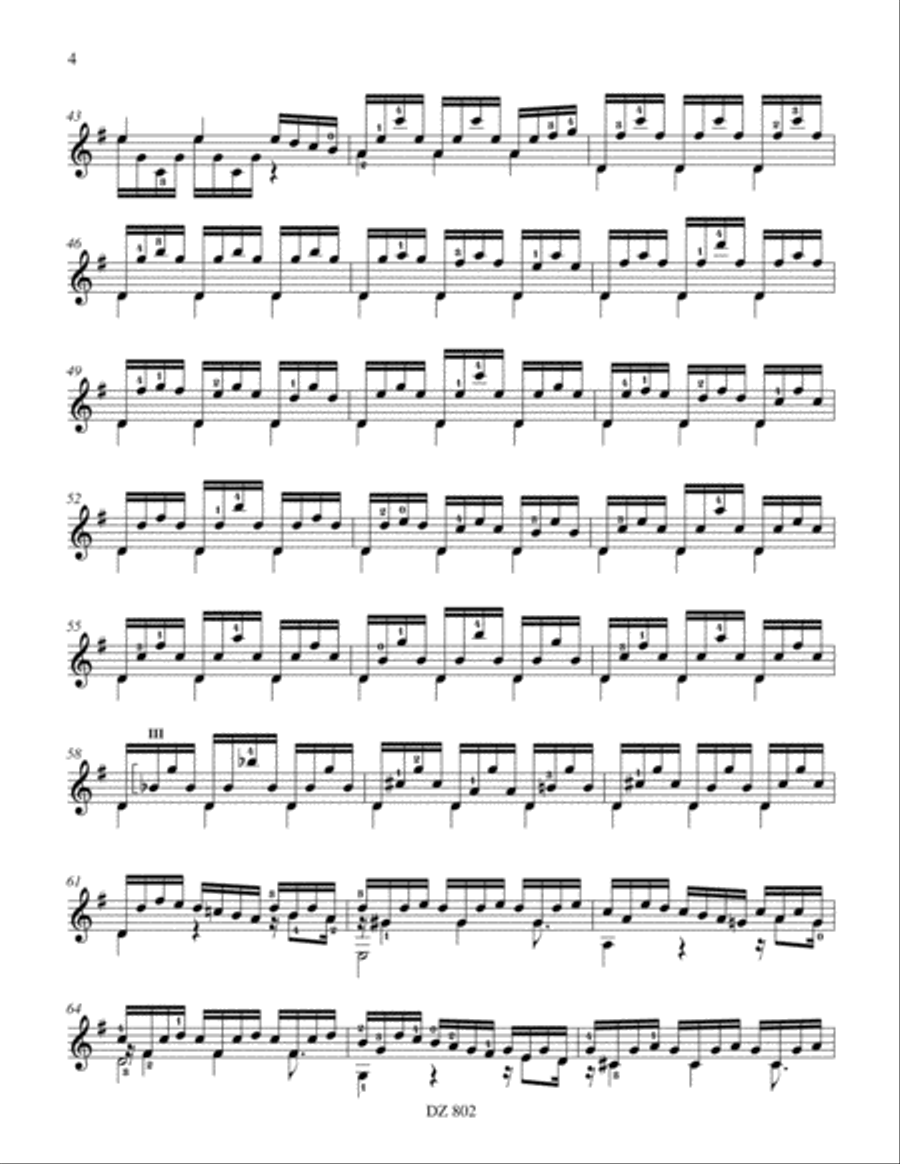 Suite no 3, BWV 1009 Classical Guitar scores gallery preview page 4