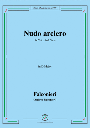 Book cover for Falconieri-Nudo arciero,in D Major,for Voice and Piano