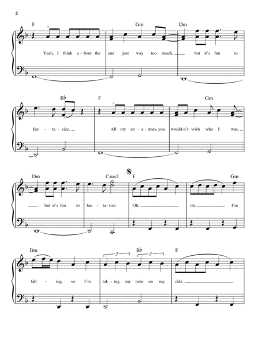Ride Easy Piano scores gallery preview page 2