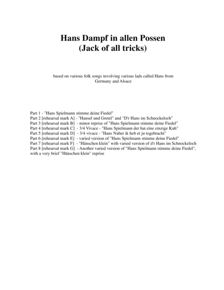 Hans Dampf in allen Possen (Jack of all tricks) for clarinet trio (2 b flats and 1 bass) image number null