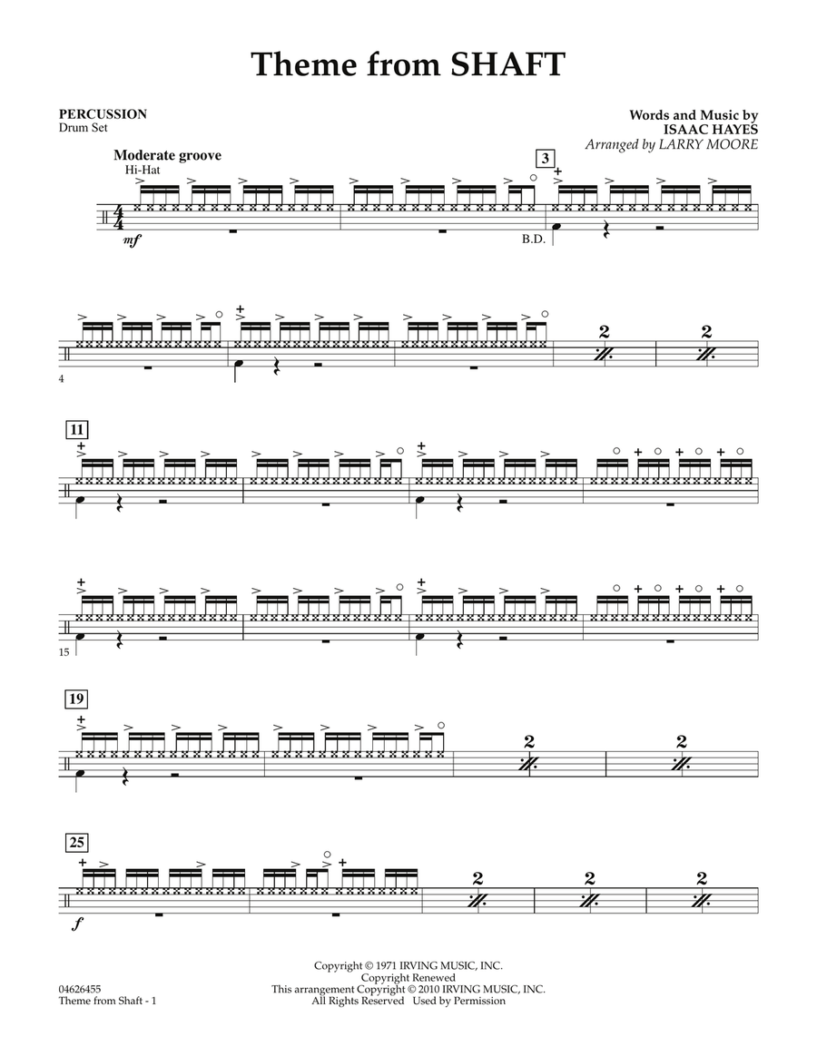 Theme from Shaft - Percussion