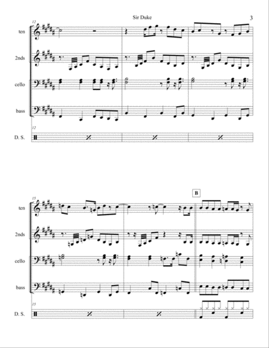 Sir Duke Sir Duke Percussion Ensemble scores gallery preview page 3