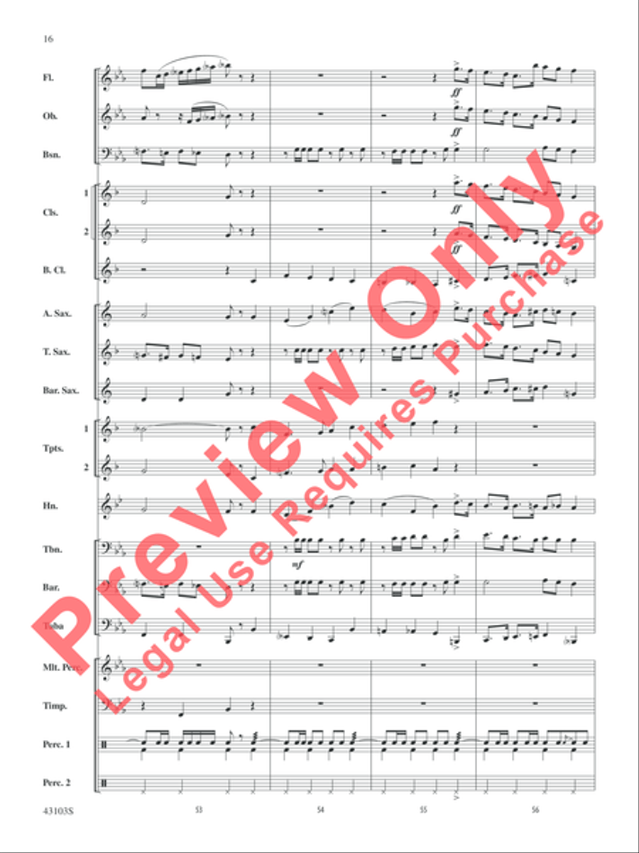 The Silver Quill Concert Band scores gallery preview page 16