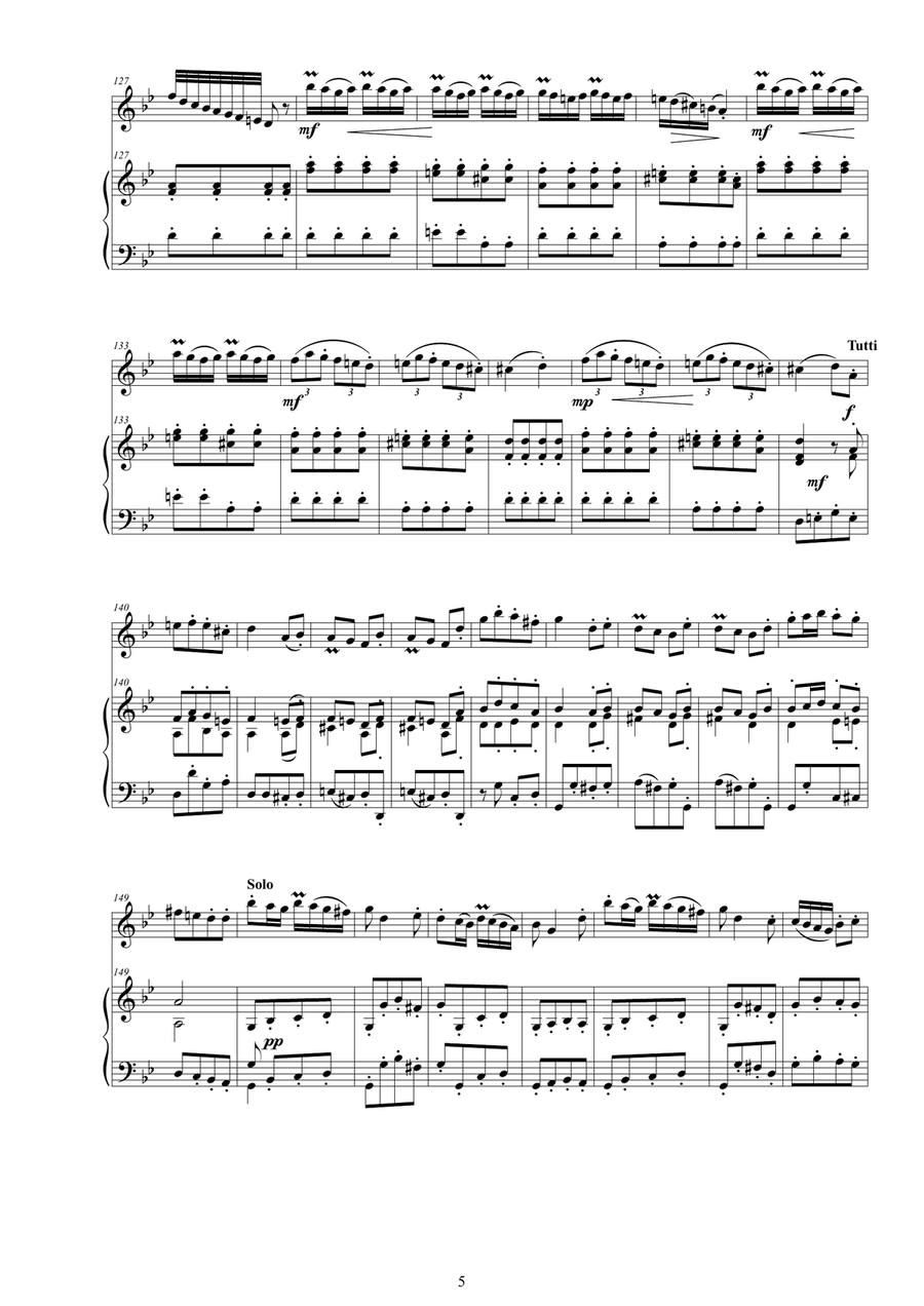 Vivaldi - Violin Concerto No.1 in G minor RV 317 Op.12 for Violin and Piano Violin Solo scores gallery preview page 5