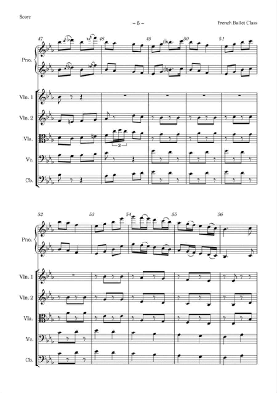 French Ballet Class Cello scores gallery preview page 5