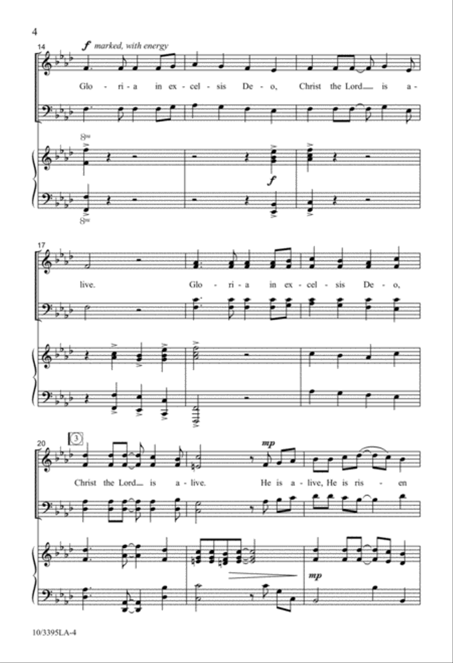 Christ the Lord Is Alive 4-Part scores gallery preview page 3