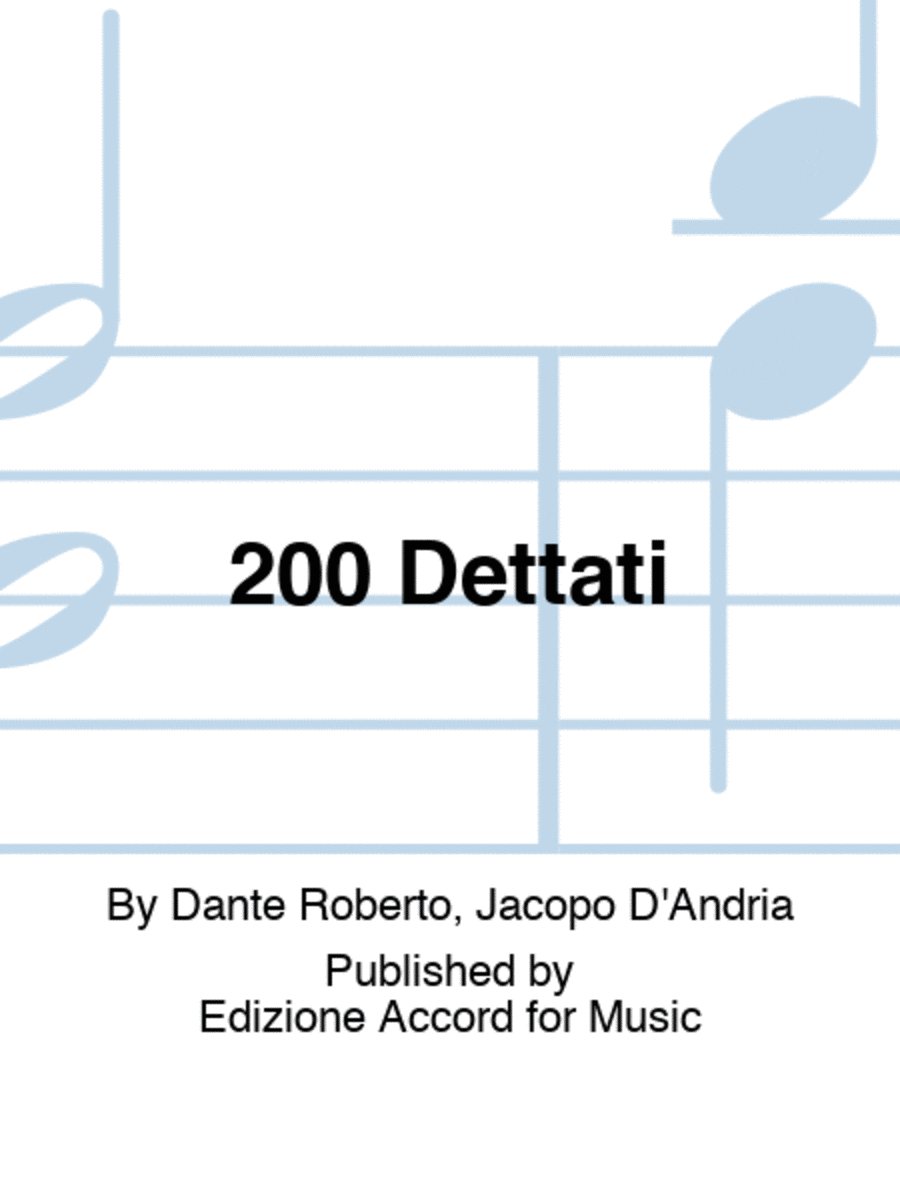 200 Dettati 200 Dettati School and Community scores gallery preview page 1