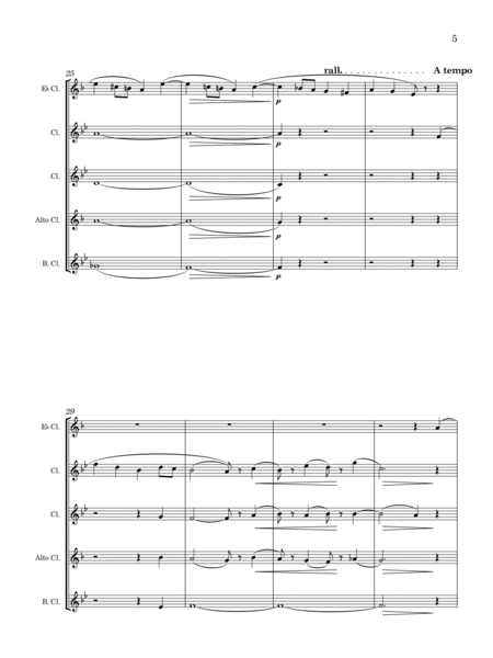 Sunday Song (by Max Oesten, arr. for Clarinet Choir)