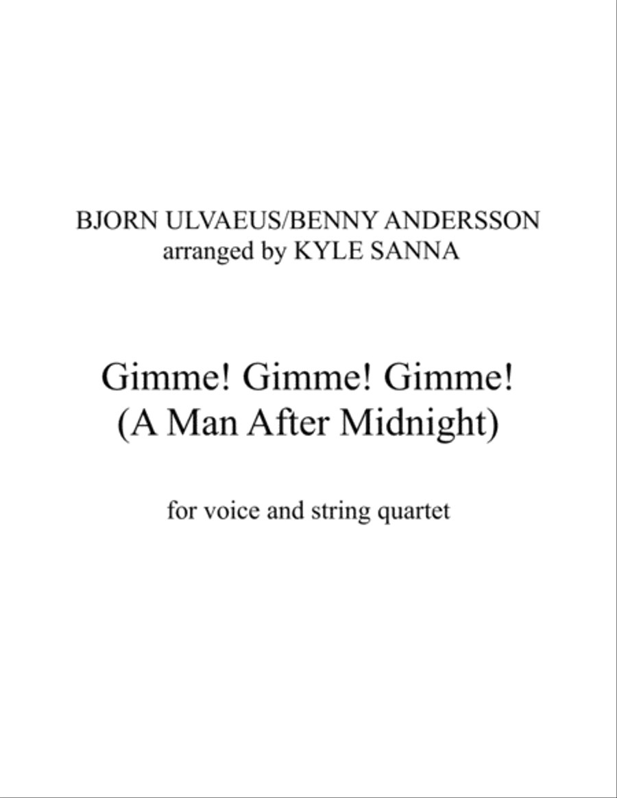 Gimme! Gimme! Gimme! (a Man After Midnight) Voice scores gallery preview page 1