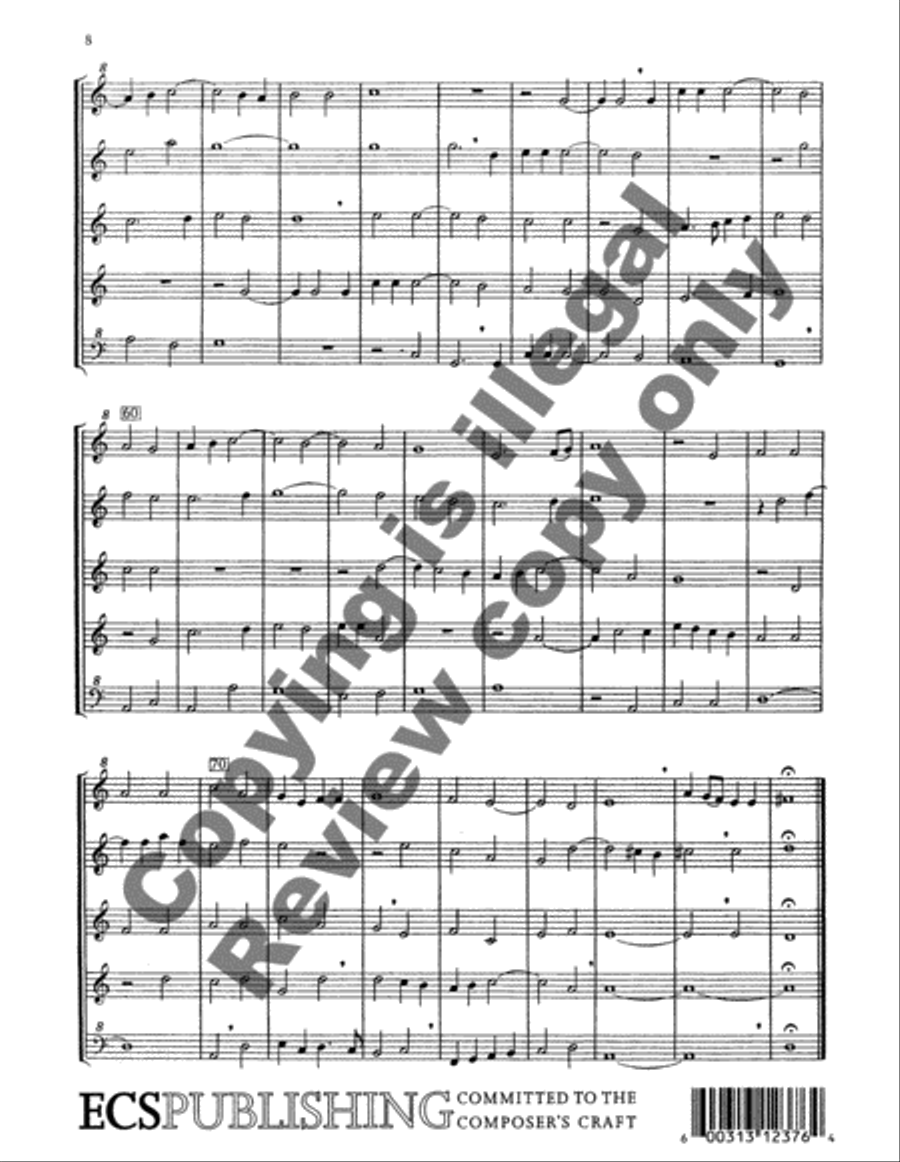 Two Christmas Hymn Settings on A Solis Ortus Cardine SATTB scores gallery preview page 10