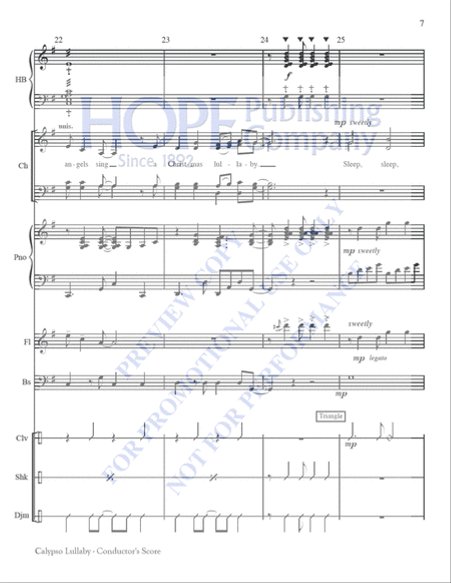 Calypso Lullaby Choir scores gallery preview page 7