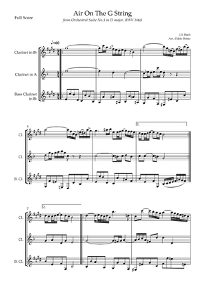 Air On The G String (J.S. Bach) for Clarinet Trio