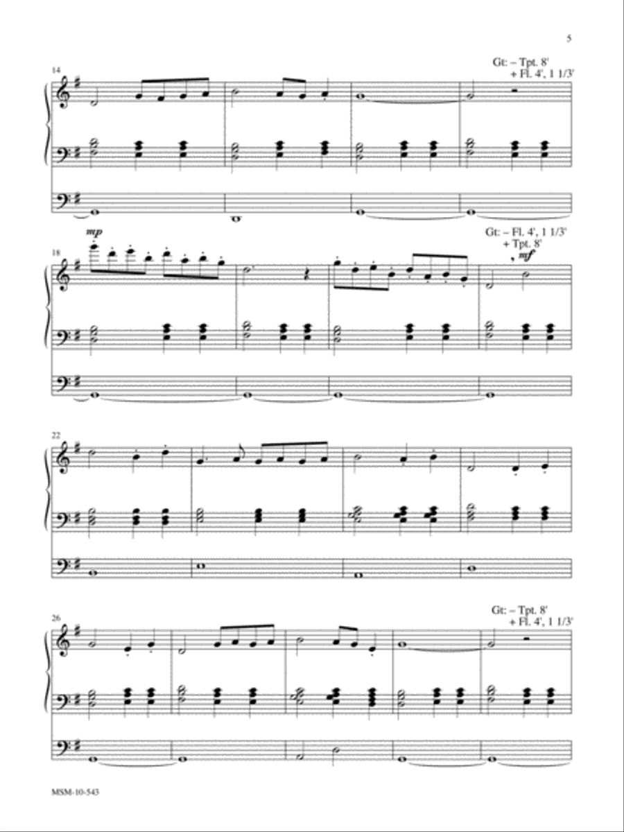 Three Hymns of Praise, Set 8 Organ scores gallery preview page 4