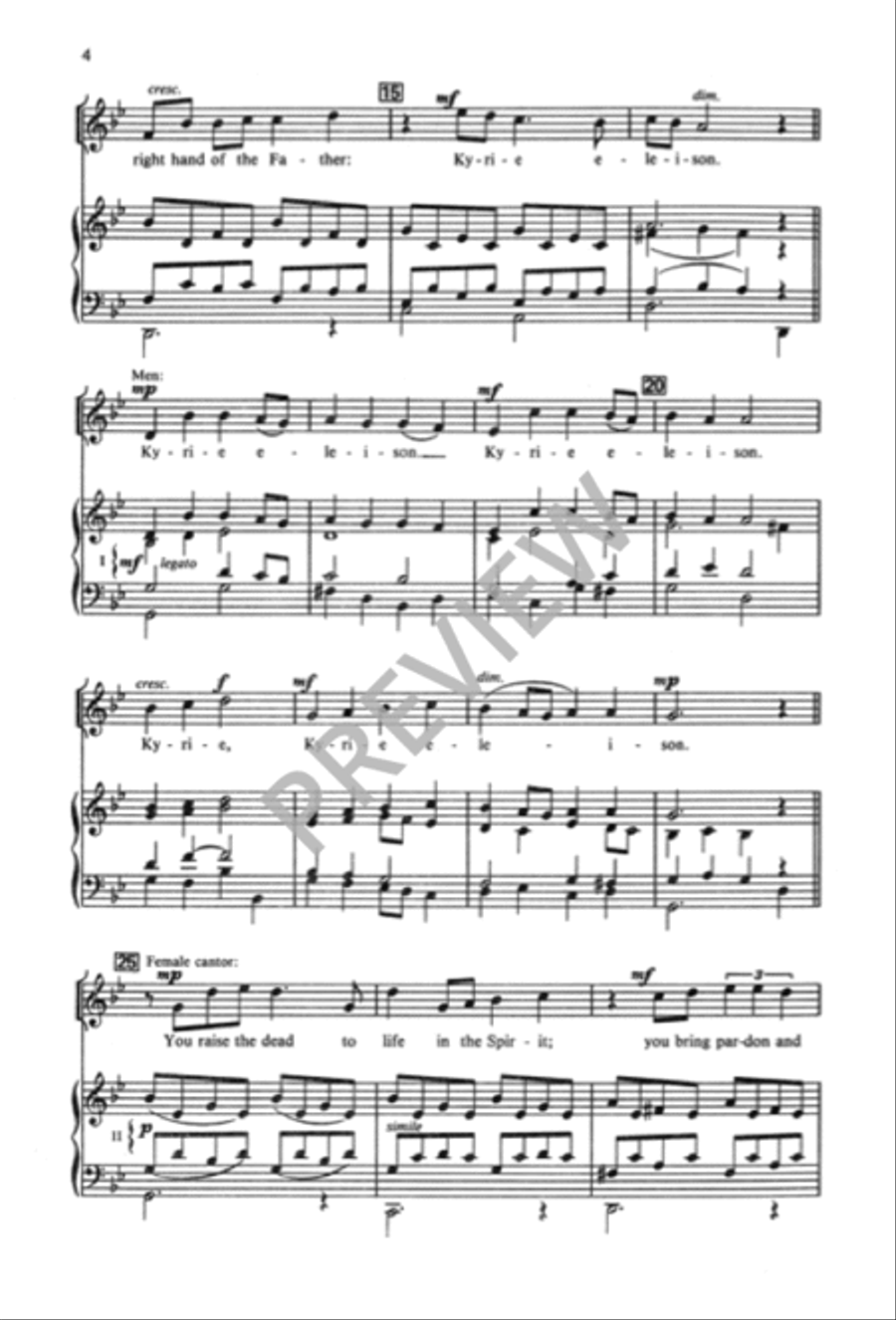 Kyrie eleison - SATB edition 4-Part scores gallery preview page 5