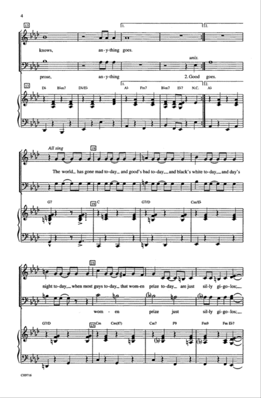 Anything Goes Choir scores gallery preview page 2