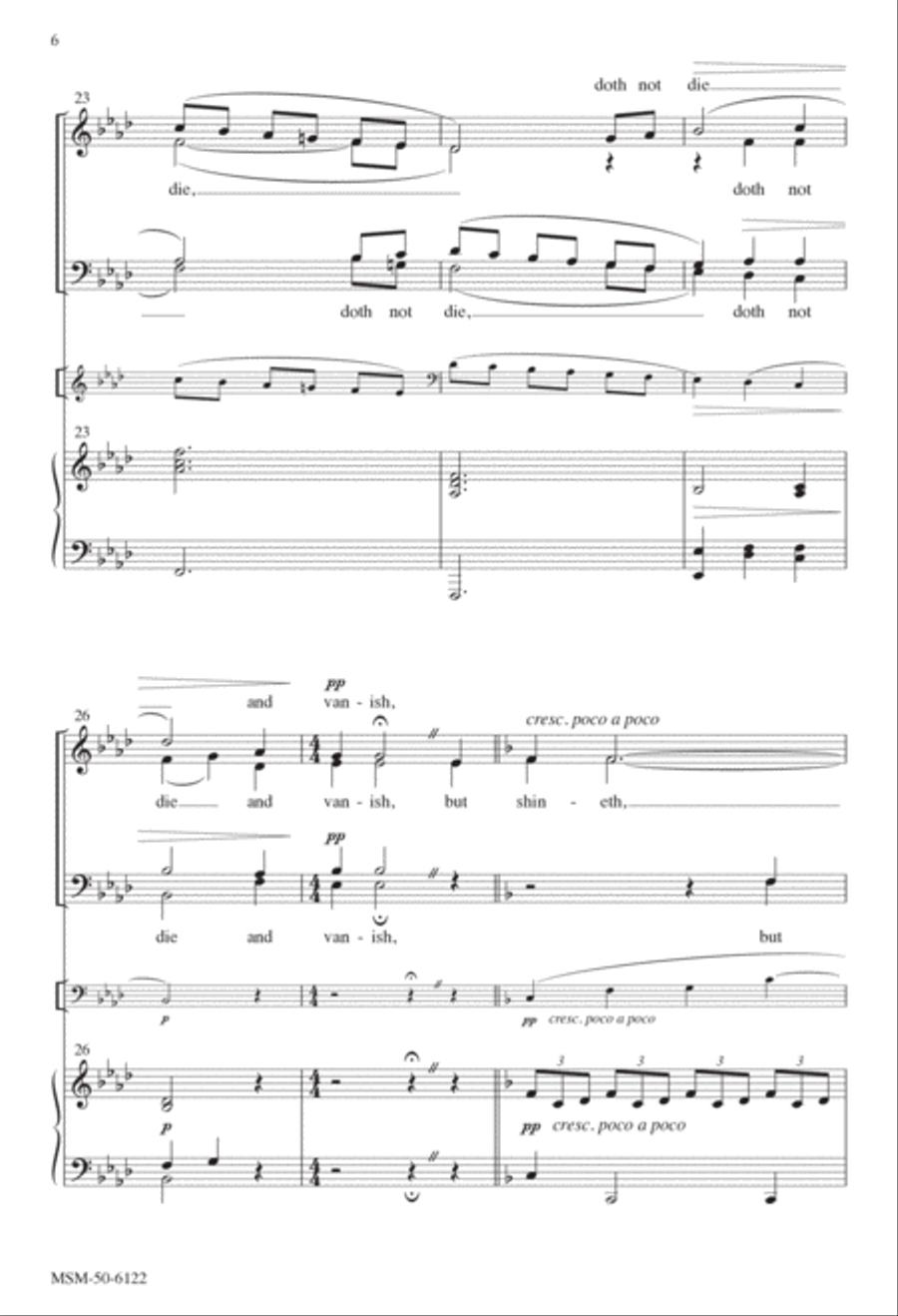 Yet She Doth Shine 4-Part scores gallery preview page 5