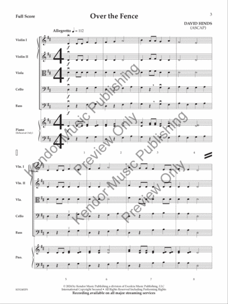 Over the Fence (Score) Over the Fence (Score) String Orchestra scores gallery preview page 4