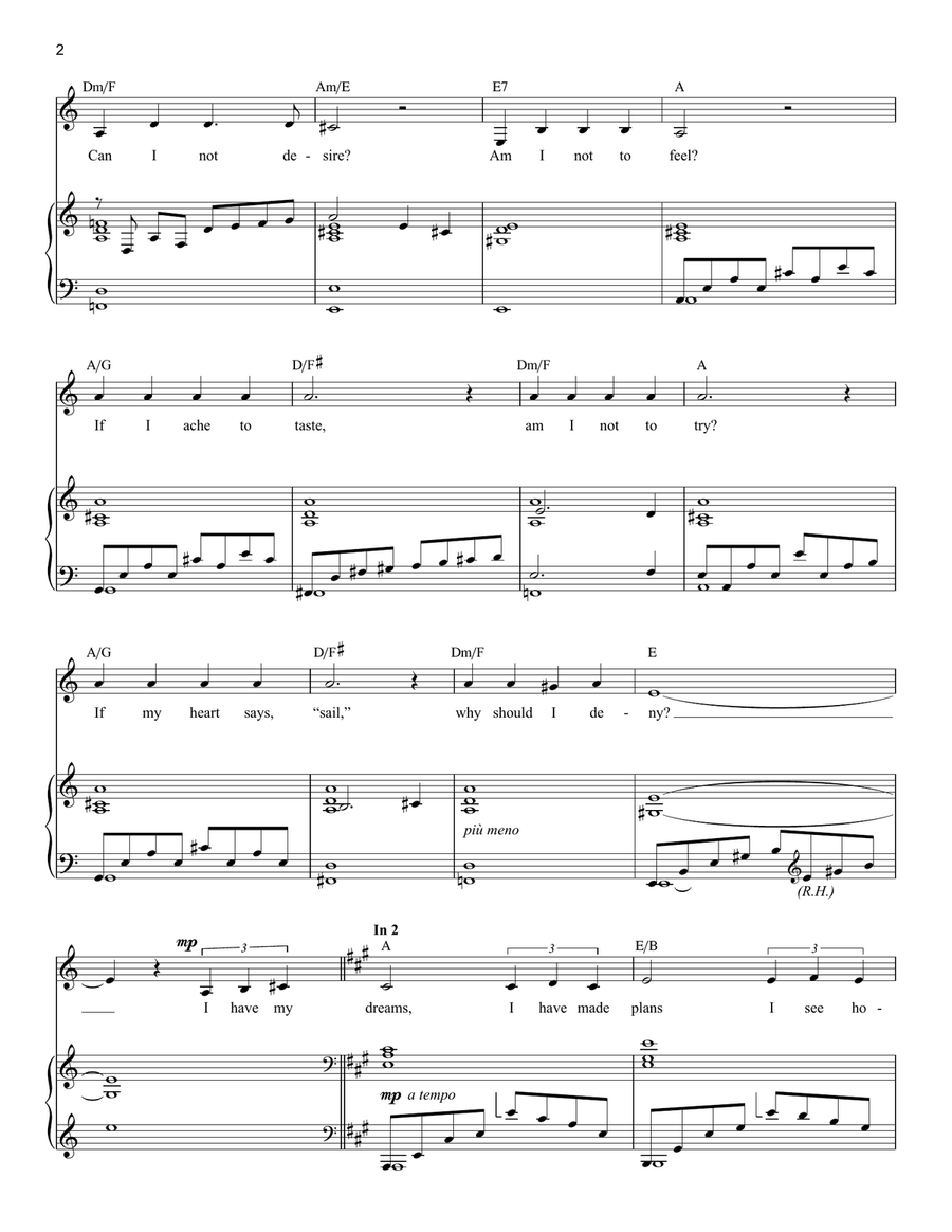 Woman Piano, Vocal scores gallery preview page 2