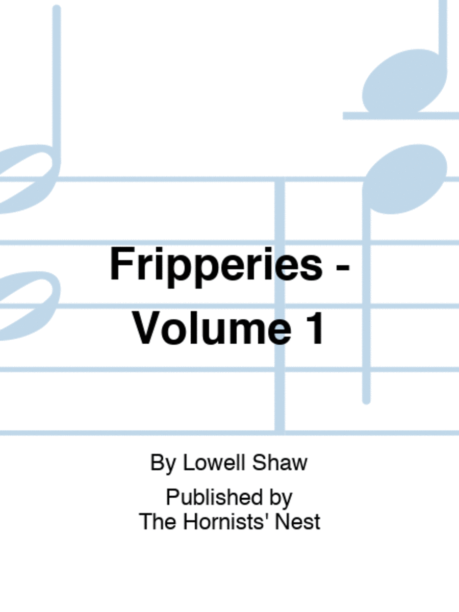 Fripperies - Volume 1 Set of Parts scores gallery preview page 1