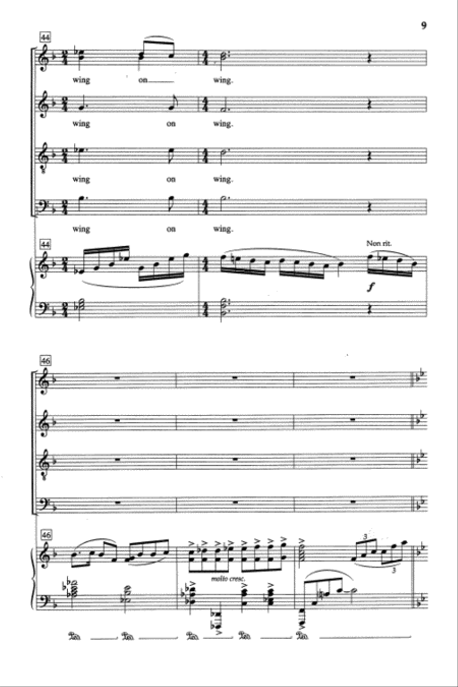 A Dream of a Blessed Spirit 4-Part scores gallery preview page 8
