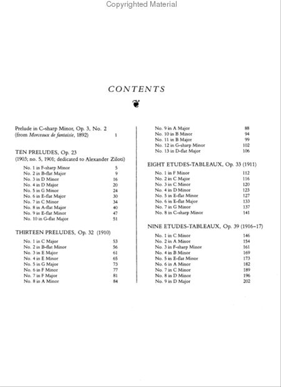 Complete Preludes and Etudes-tableaux Piano Method scores gallery preview page 2