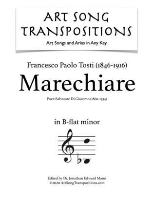 Book cover for TOSTI: Marechiare (transposed to B-flat minor)