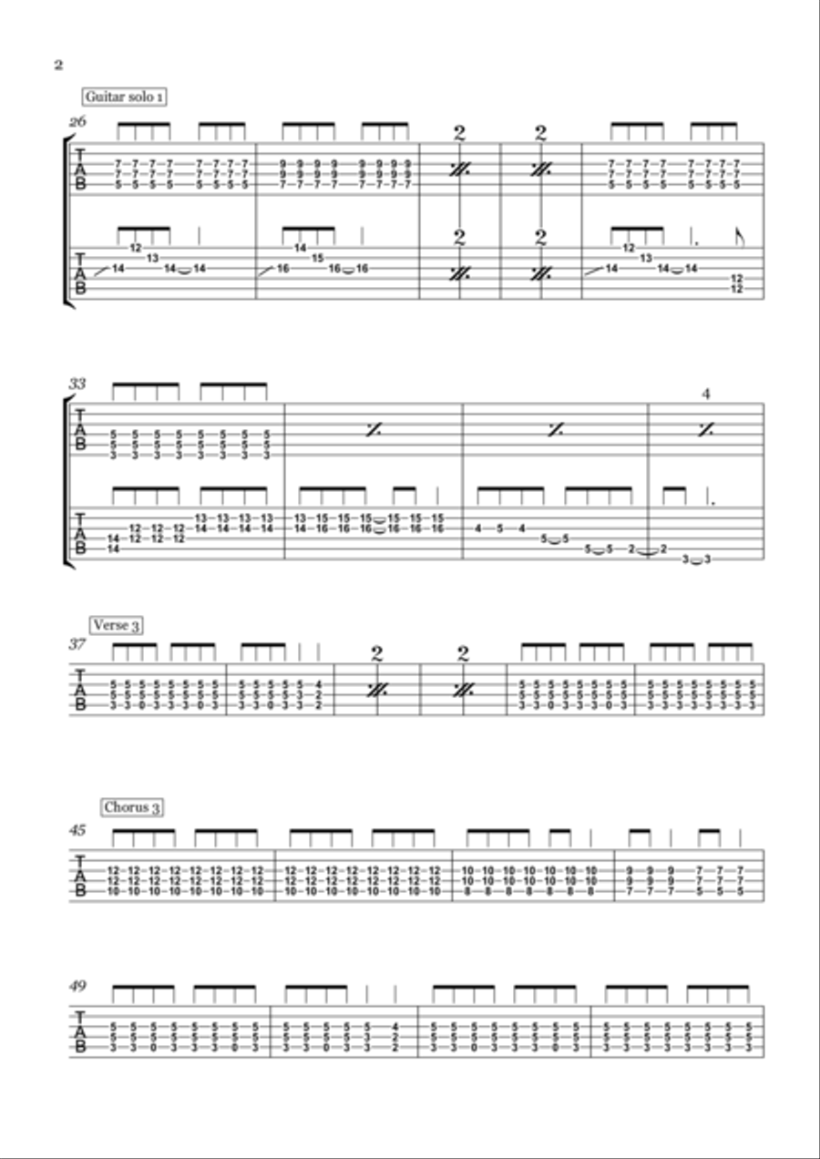 Anarchy In The Uk Anarchy In The Uk Electric Guitar scores gallery preview page 2