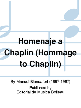 Book cover for Homenaje a Chaplin (Hommage to Chaplin)