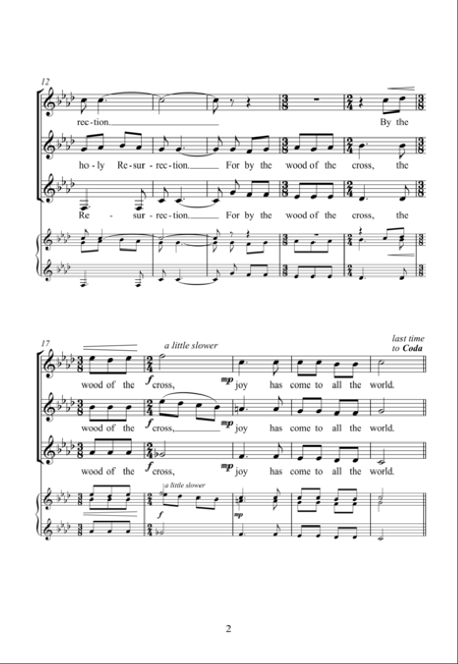 On Your Cross On Your Cross 3-Part scores gallery preview page 3