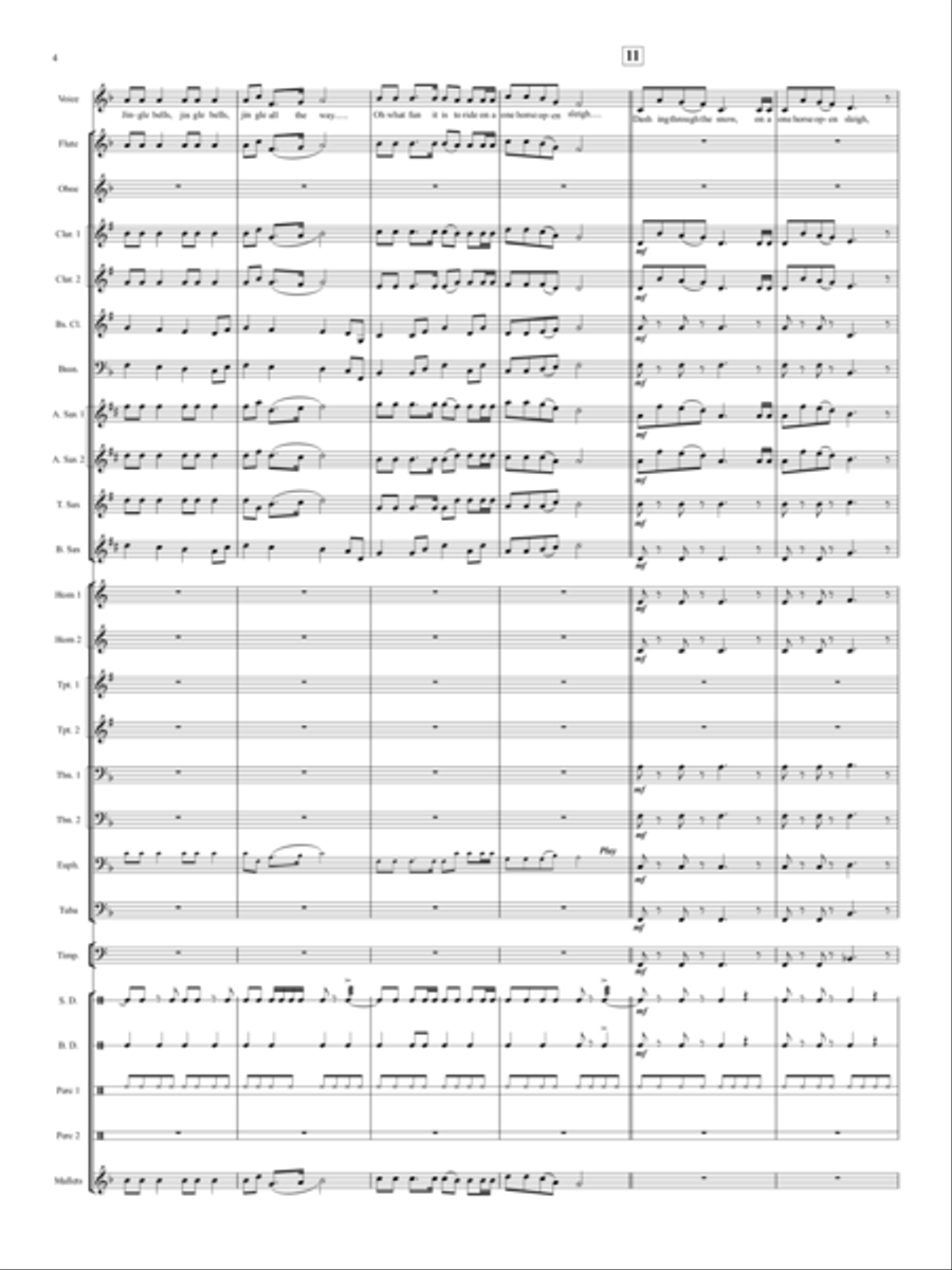 Sing Along With Santa! Concert Band scores gallery preview page 3