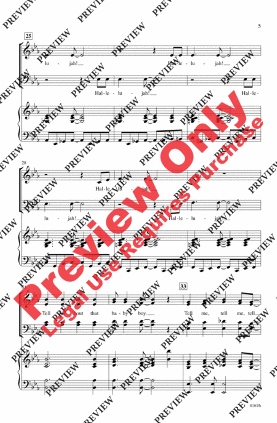 Tell Me, Tell Me! Tell Me, Tell Me! 4-Part scores gallery preview page 5