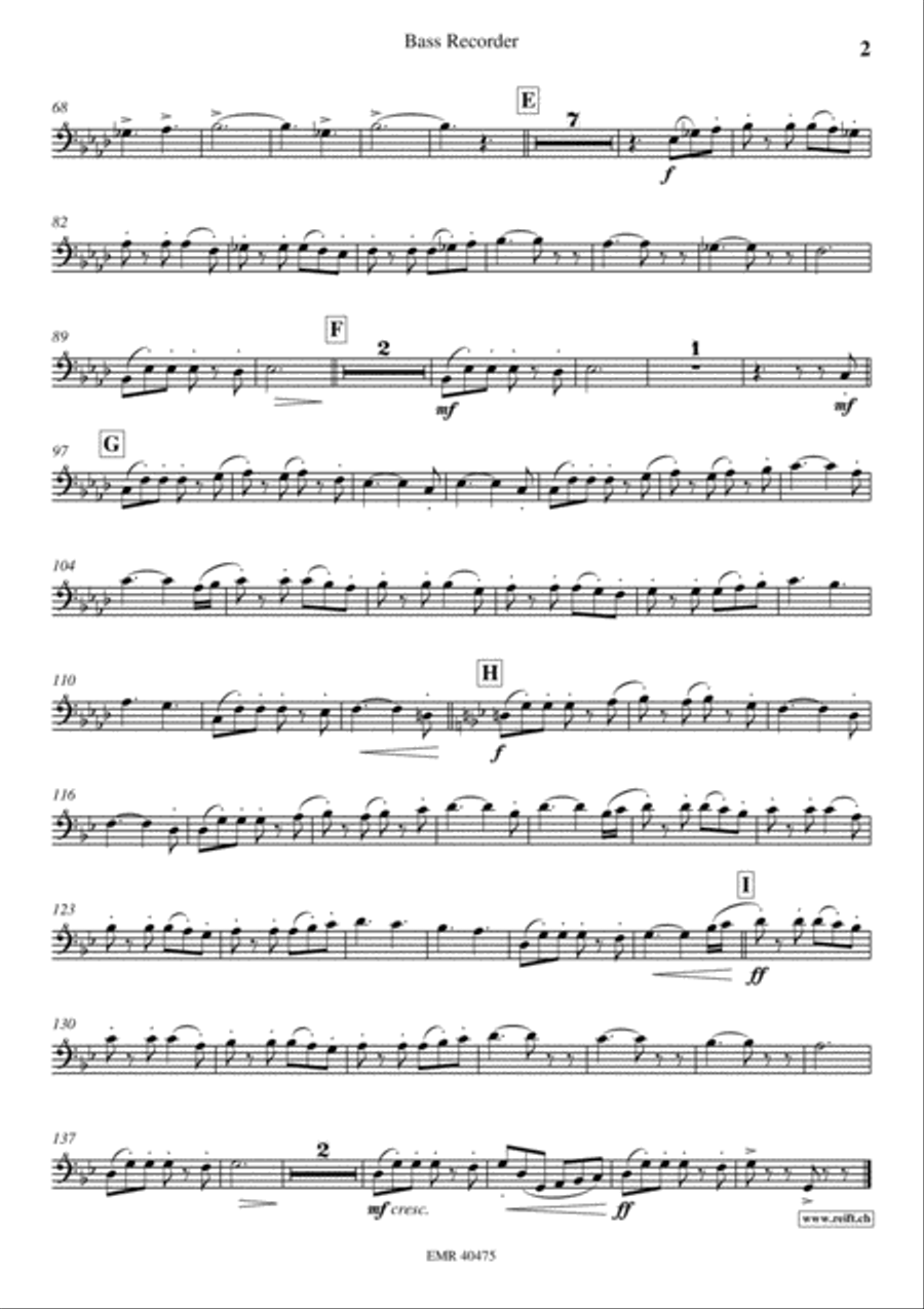 Johnny's March Johnny's March Bass Recorder scores gallery preview page 3