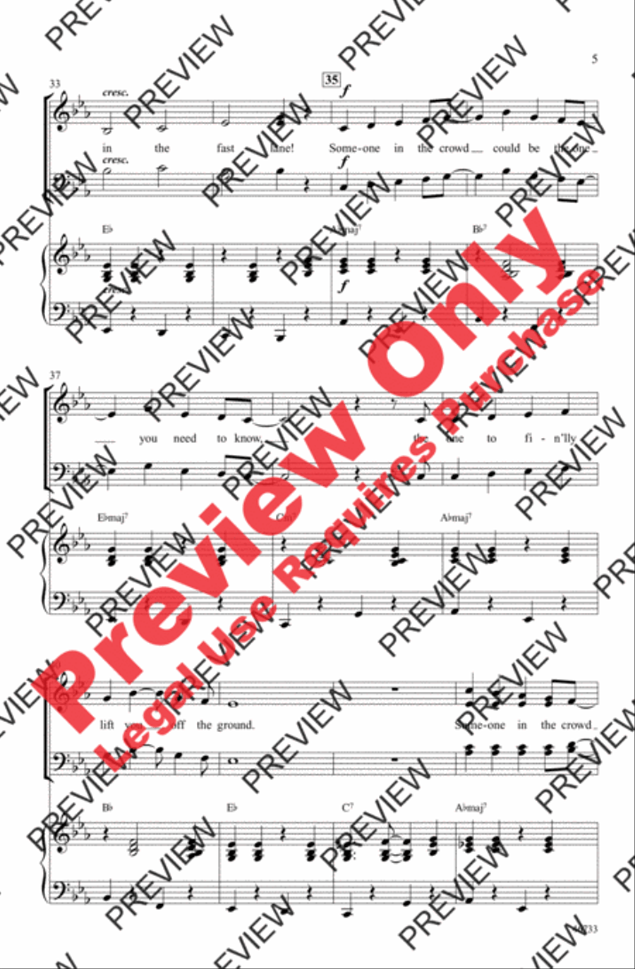 Someone in the Crowd 4-Part scores gallery preview page 5